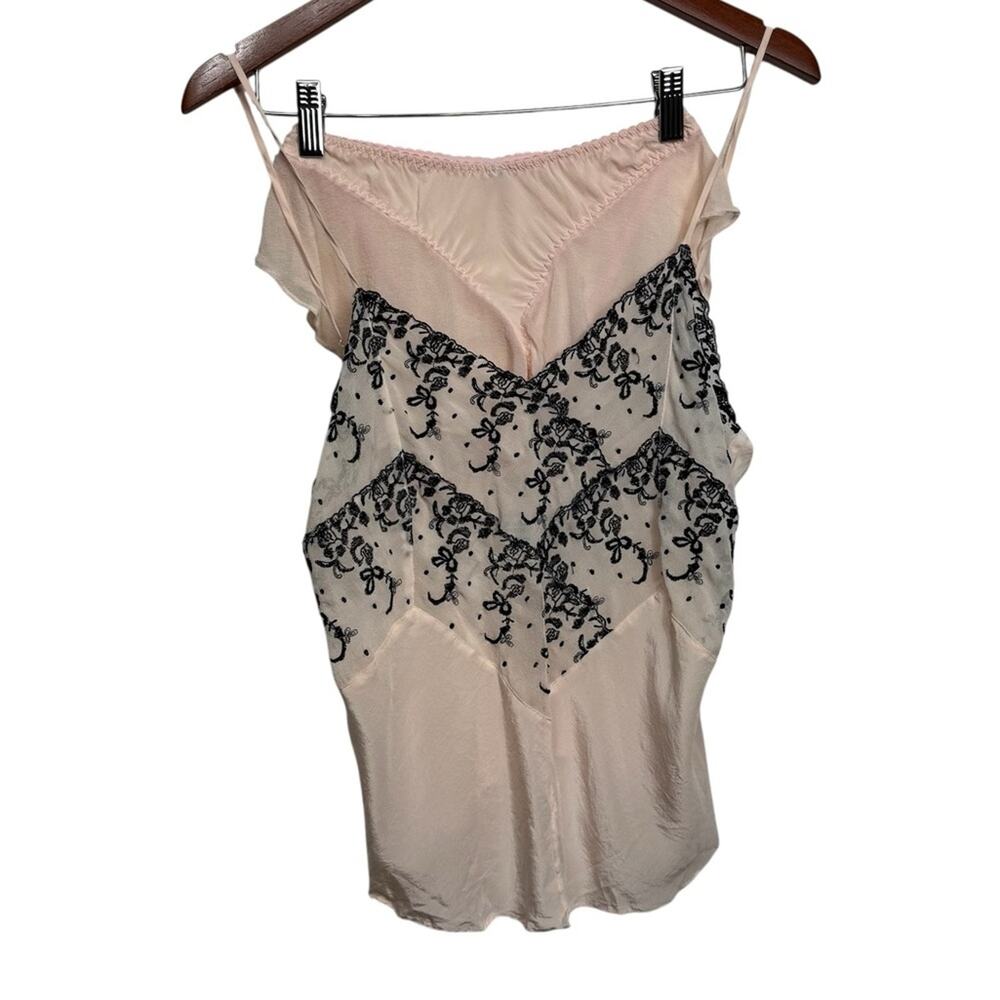 Linda Hartman Intimates Cami Set in light Blush Pink and Black elegant